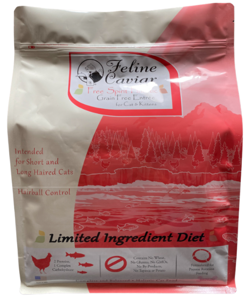 Feline Caviar Free Spirit Cat & Kitten Entree' (Chicken, Chickpeas, Salmon)