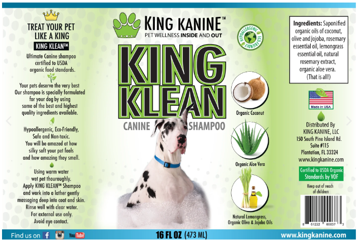 King Klean Natural Dog & Cat Shampoo